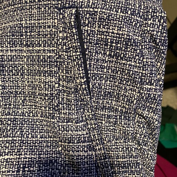 Blue/White Ankle Pants - Picture 3 of 4